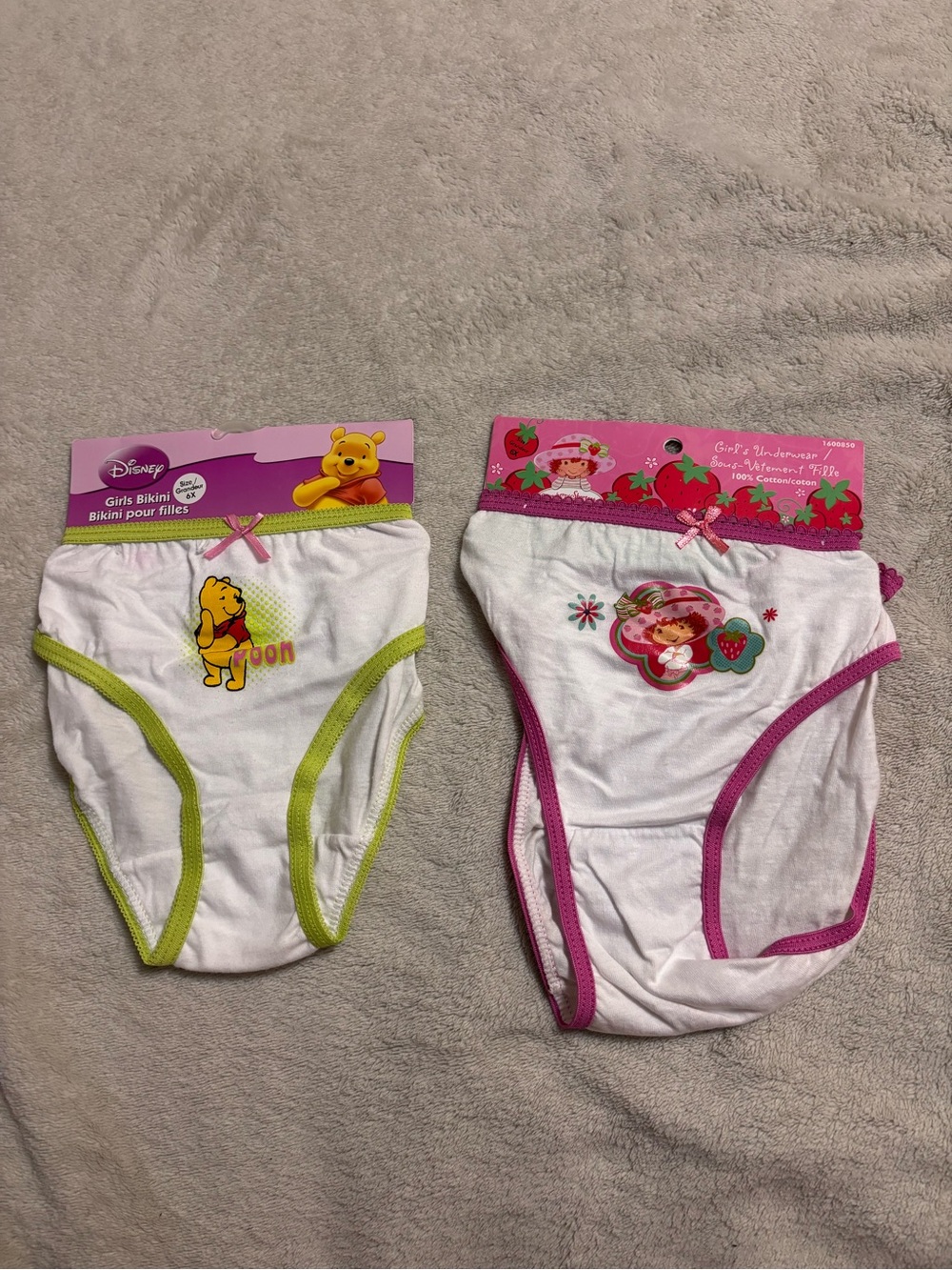 Girls Character Bikini Underwear - Winnie the Pooh & Strawberry Shortcake